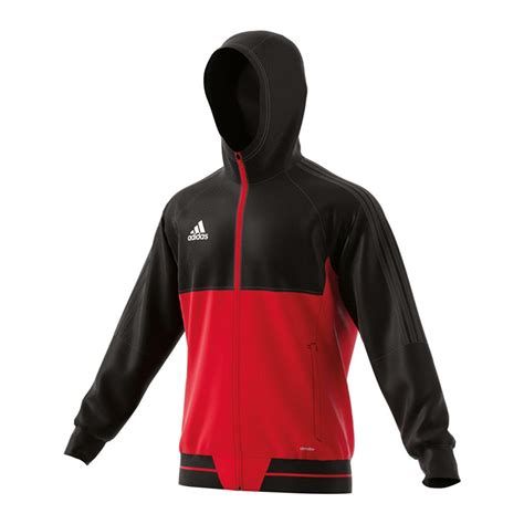 adidas Tiro 17 Präsentationsjacke Schwarz Rot schwarz